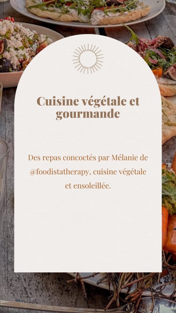 Repas durant le séjour