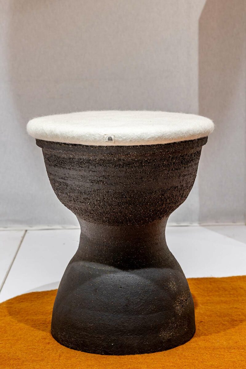 tabouret gres artisanal